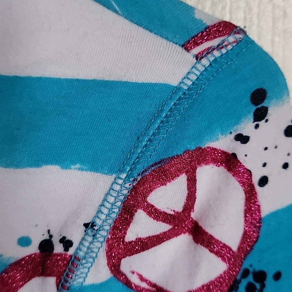 Justice, girls, size 12 peace shirt. - Picture 5 of 5